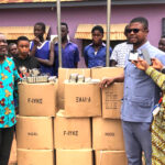 The District Chief Executive, Hon. Solomon Owusu, presented 2,061 mathematical sets to the Education Directorate for onward distribution to the 2023 BECE candidates